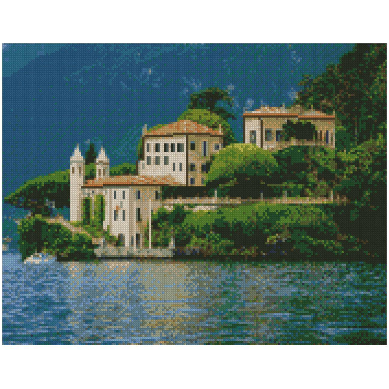 Алмазная мозаика Strateg Дом на берегу 40х50 см (Str-FA0029)
