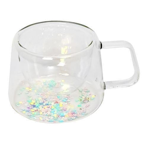 Чашка для кави та чаю Stenson Butterfly скло з подвійною стінкою 180 мл (622476)