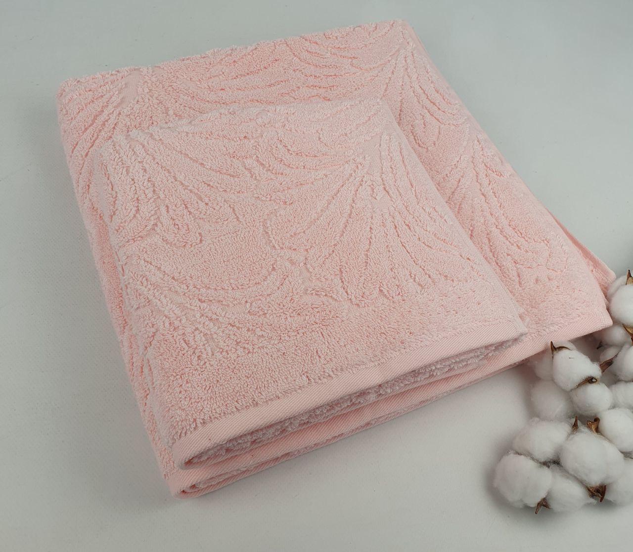 Набор полотенец Philippus Moss Cotton Mande A519 2 шт. Розовый (CN38884)