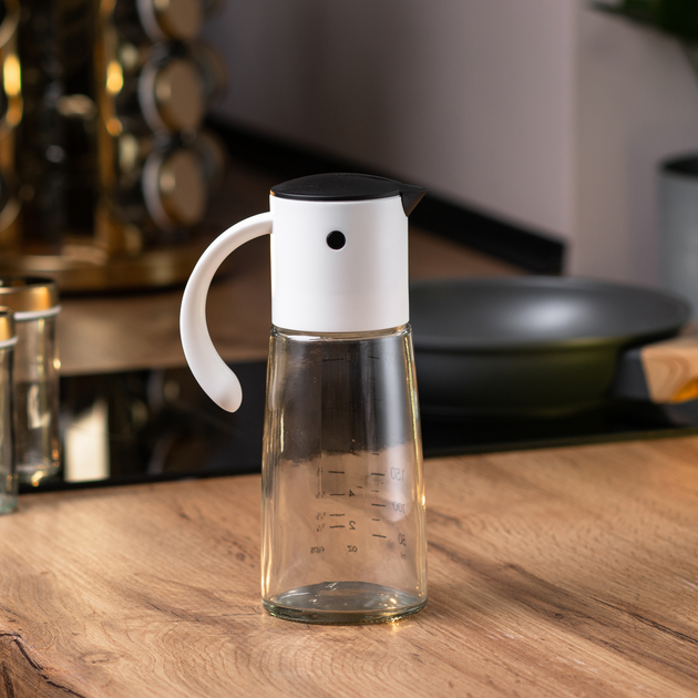 Пляшка для олії оцту TS Kitchen з гравітаційною кришкою кухонна 300 мл Чорний (HP16297B) - фото 2 Пляшка для олії оцту TS Kitchen з гравітаційною кришкою кухонна 300 мл Чорний (HP16297B) - фото 2