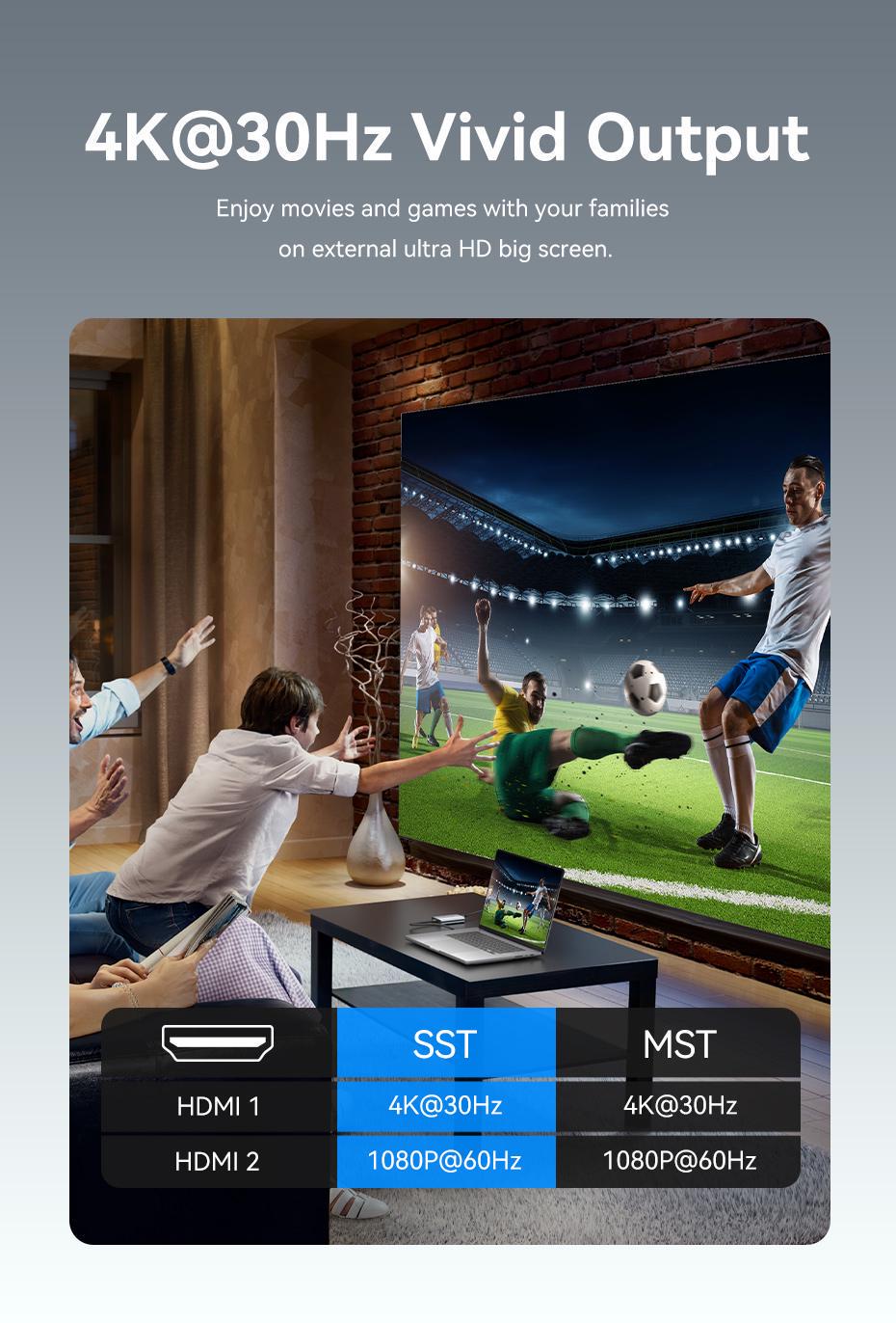 Карта видеозахвата Vention Type-C-2x HDMI 4K 30Гц 1080p 60Гц режимы Черный (ACZHB) - фото 3