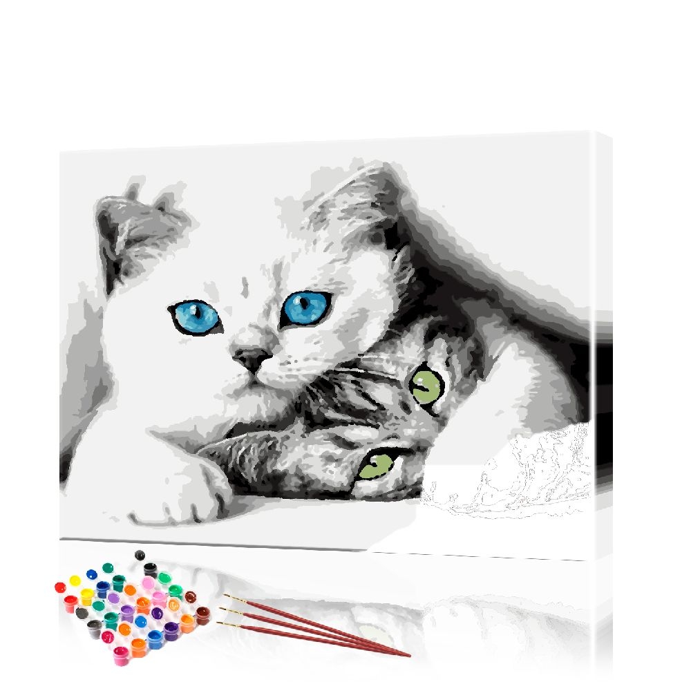 Картина по номерам ArtSale Коты PBN0831 40х50 см