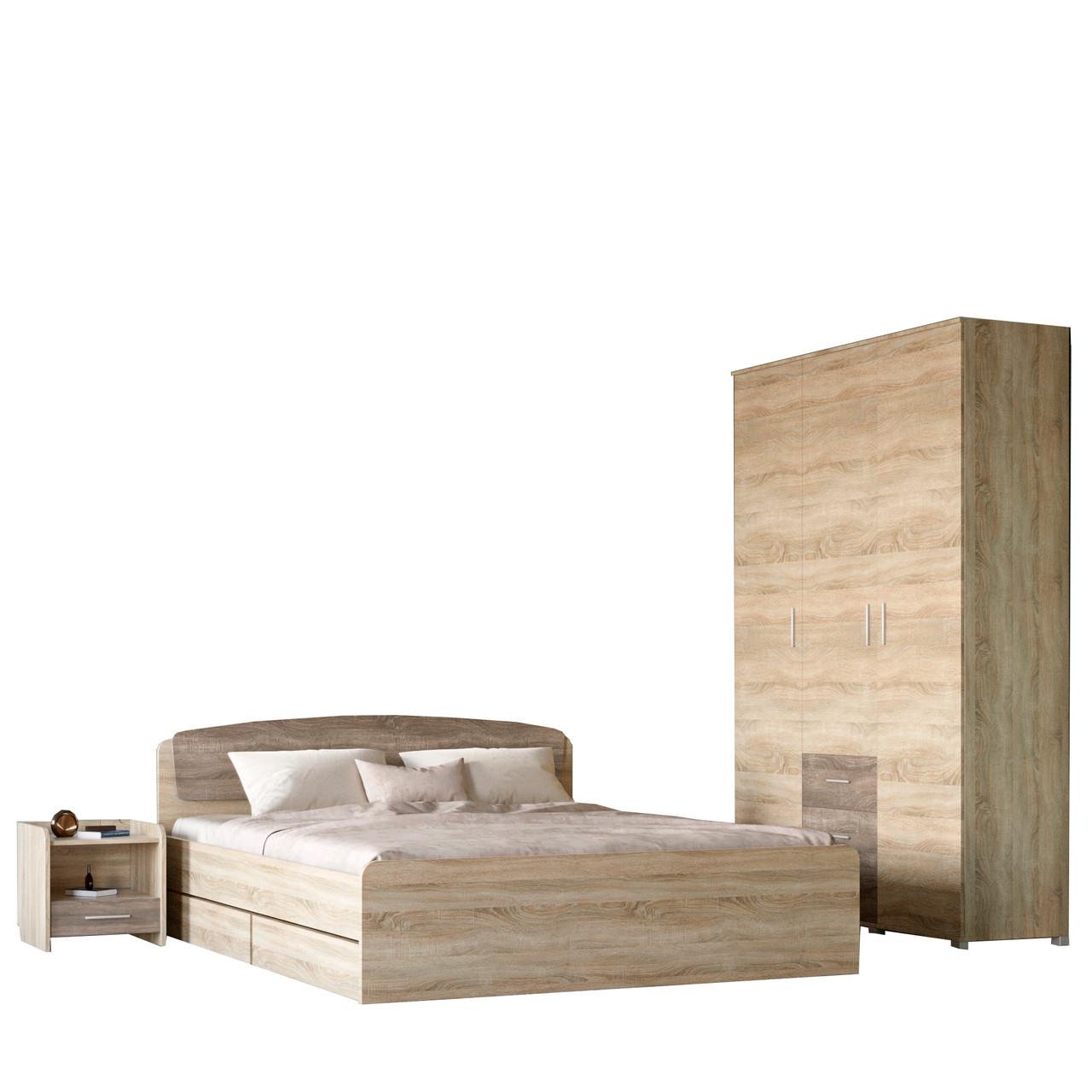 Спальня Еверест Бриз комплект 3-модульна 3 елементи Сонома/Трюфель (DTM-2551) - фото 1 Спальня Еверест Бриз комплект 3-модульна 3 елементи Сонома/Трюфель (DTM-2551) - фото 1