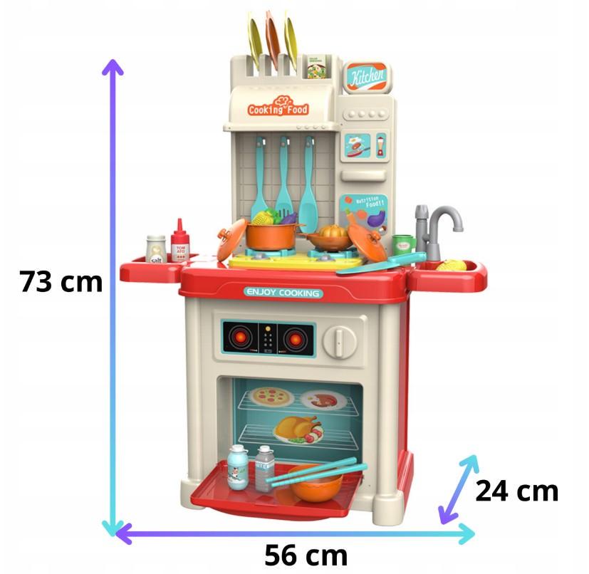 Детская игрушечная кухня для девочки с паром/водой/посудой и имитацией закипания 73 см 42 предмета (29308903) - фото 3 Детская игрушечная кухня для девочки с паром/водой/посудой и имитацией закипания 73 см 42 предмета (29308903) - фото 3