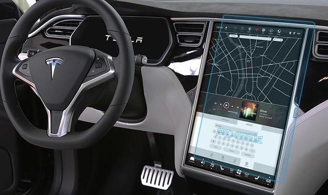 Скло захисне Pixsel гібридне глянець на монітор Tesla Model S 16,8“ 2012-2015