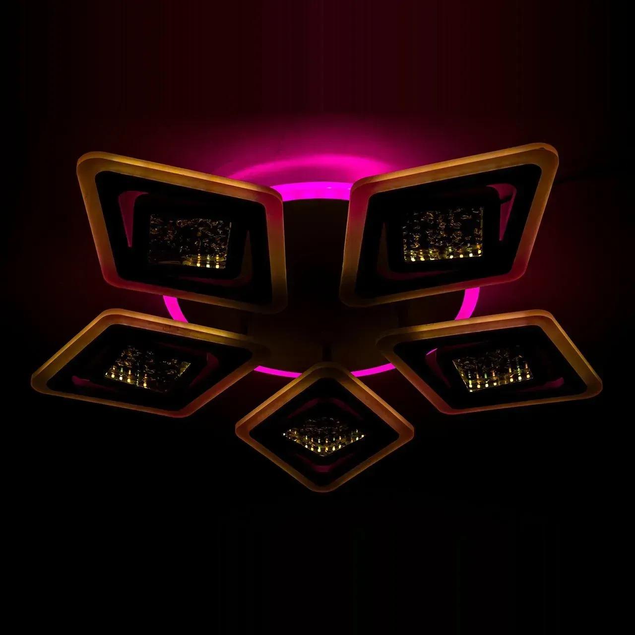 Люстра стельова світлодіодна Valeso V 2133 з пультом і RGB підсвічуванням 3000-6000К IP20 140W Білий (00000140324) - фото 8