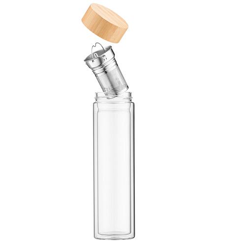 Термос стеклянный с двойными стенками Ardesto AR1345BB боросиликатное стекло бамбуковая крышка 450 мл (585785) - фото 5 Термос стеклянный с двойными стенками Ardesto AR1345BB боросиликатное стекло бамбуковая крышка 450 мл (585785) - фото 5