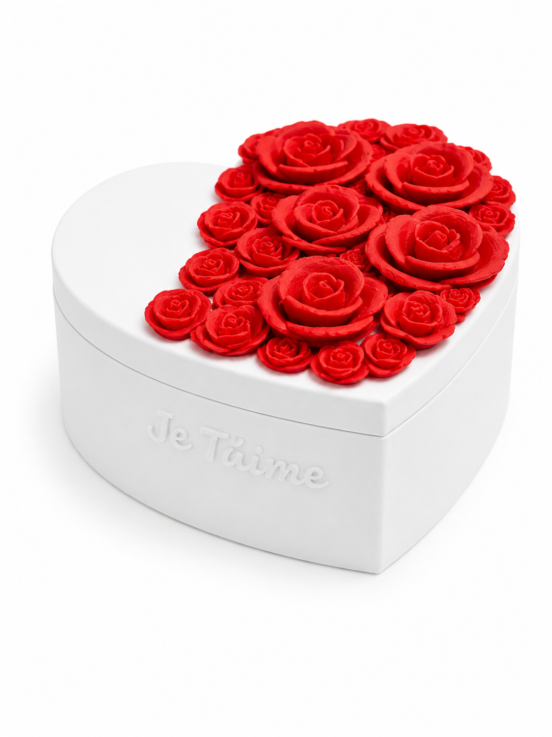 Подарочная коробка Customizable Heart Box with Roses 10 см 3D-печать