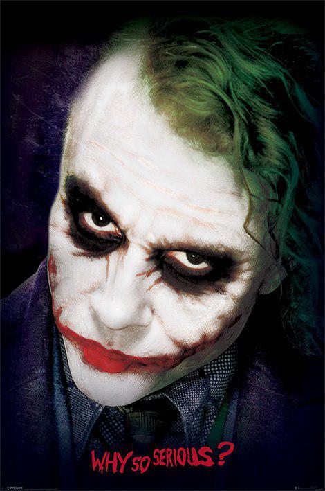 Постер плакат Темний Лицар Джокер/The Dark Knight Joker Face 61x91,5 см
