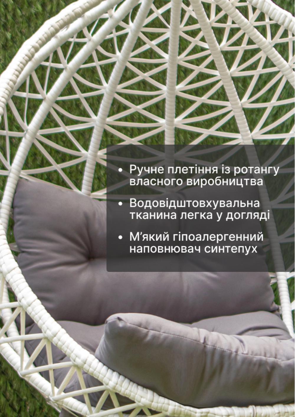 Крісло-кокон Фенікс Арго 14 1050х730х1200 мм Білий (17908895) - фото 7