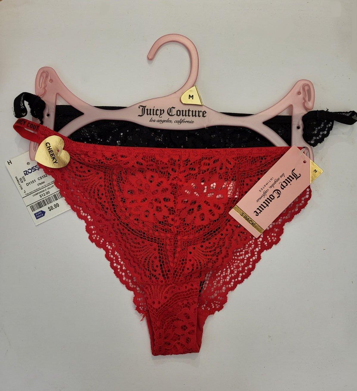 Набір жіночих трусиків танга Juicy Couture з логотипом M (15-102)