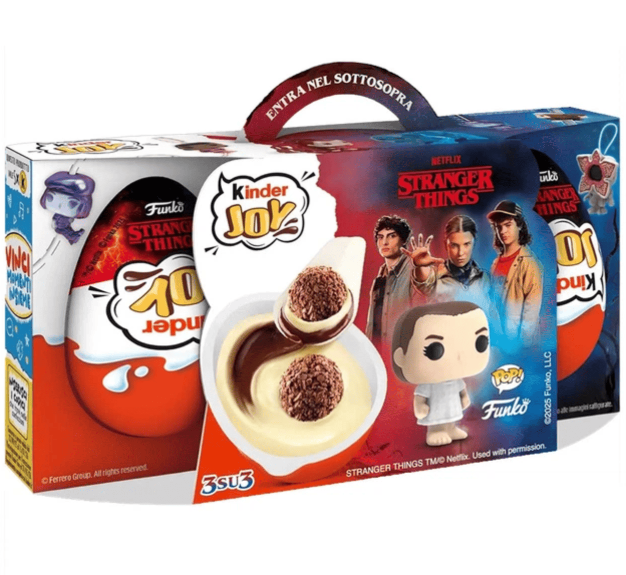 Шоколадні яйця Kinder Joy Funko Netflix Stranger Things Італія 3 шт. х 20 г (2871762387)