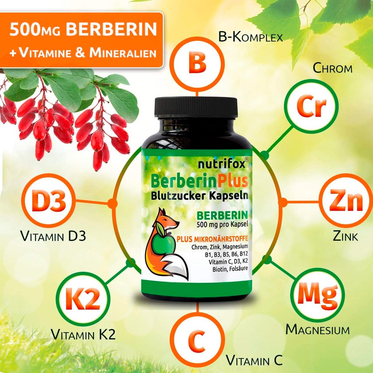 Витамины для иммунитета Nutrifox Берберин 500 мг 120 капс. (50091657) - фото 2 Витамины для иммунитета Nutrifox Берберин 500 мг 120 капс. (50091657) - фото 2