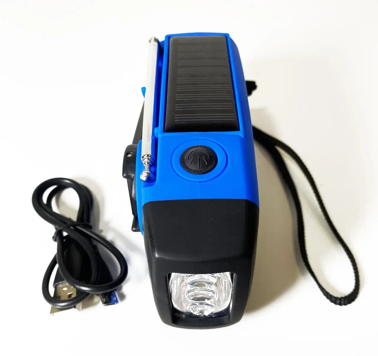 Радіоприймач-ліхтарик з генератором та Power Bank Синій - фото 3 Радіоприймач-ліхтарик з генератором та Power Bank Синій - фото 3