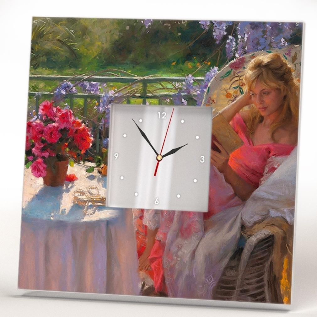 Часы-картина Красавица в саду 260x260 мм (C00087)