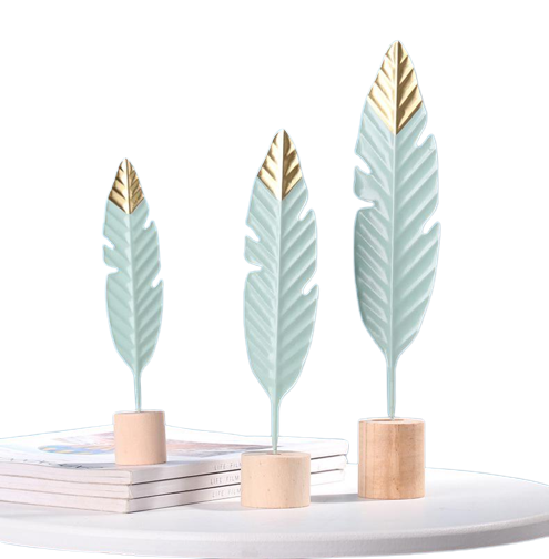 Набор статуэток Перья RESTEQ 36 см 3 шт, Металлик/Мятный (VA-Feathers) Набор статуэток Перья RESTEQ 36 см 3 шт, Металлик/Мятный (VA-Feathers)