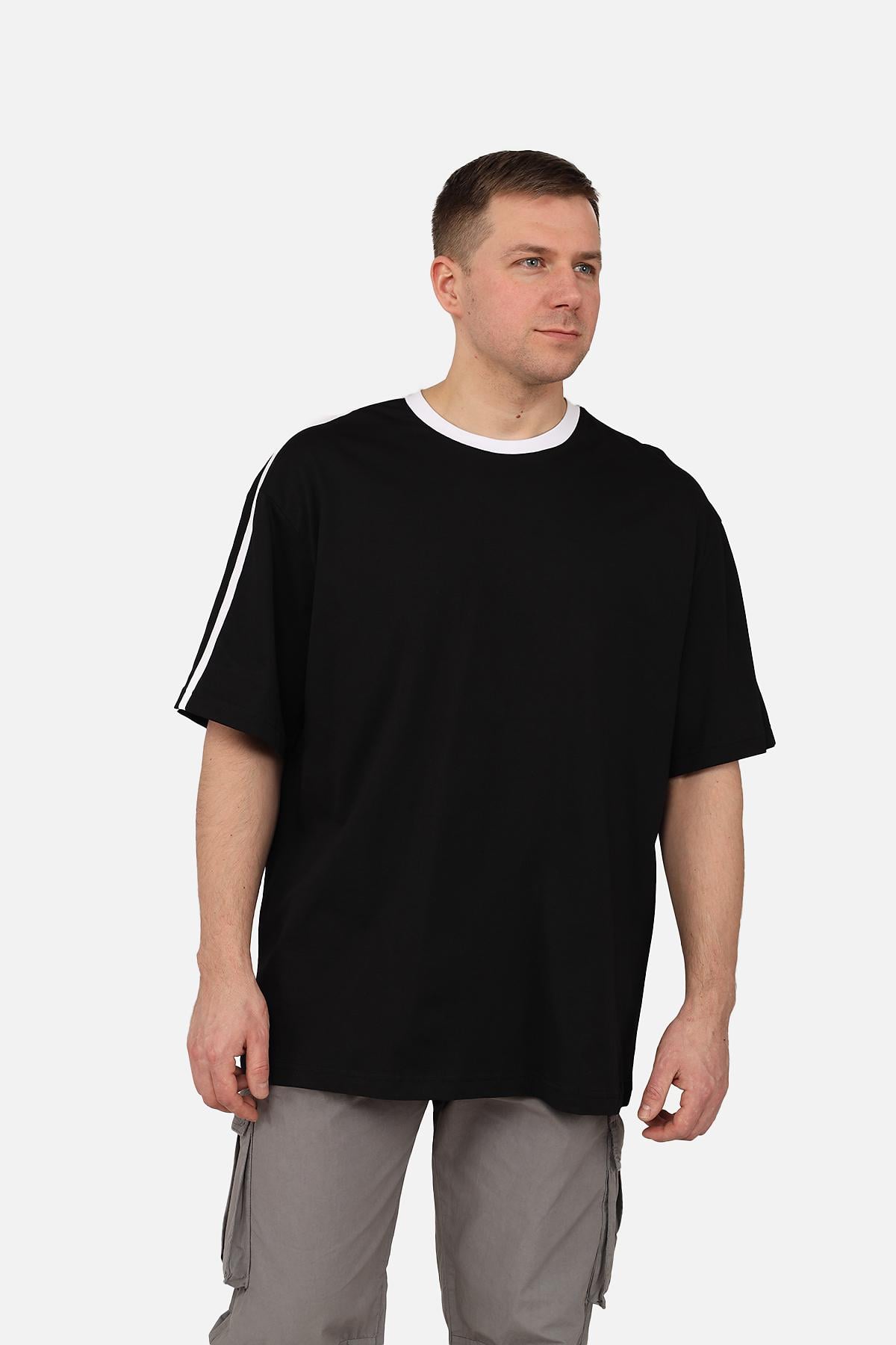 Футболка мужская ЦБ-00271699 с коротким рукавом р. 52 Черный (SKT001049147)