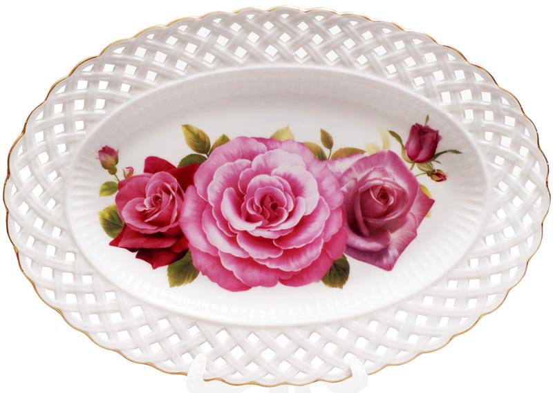 Блюдо Букет роз овальное 30 см (BD-222-158)