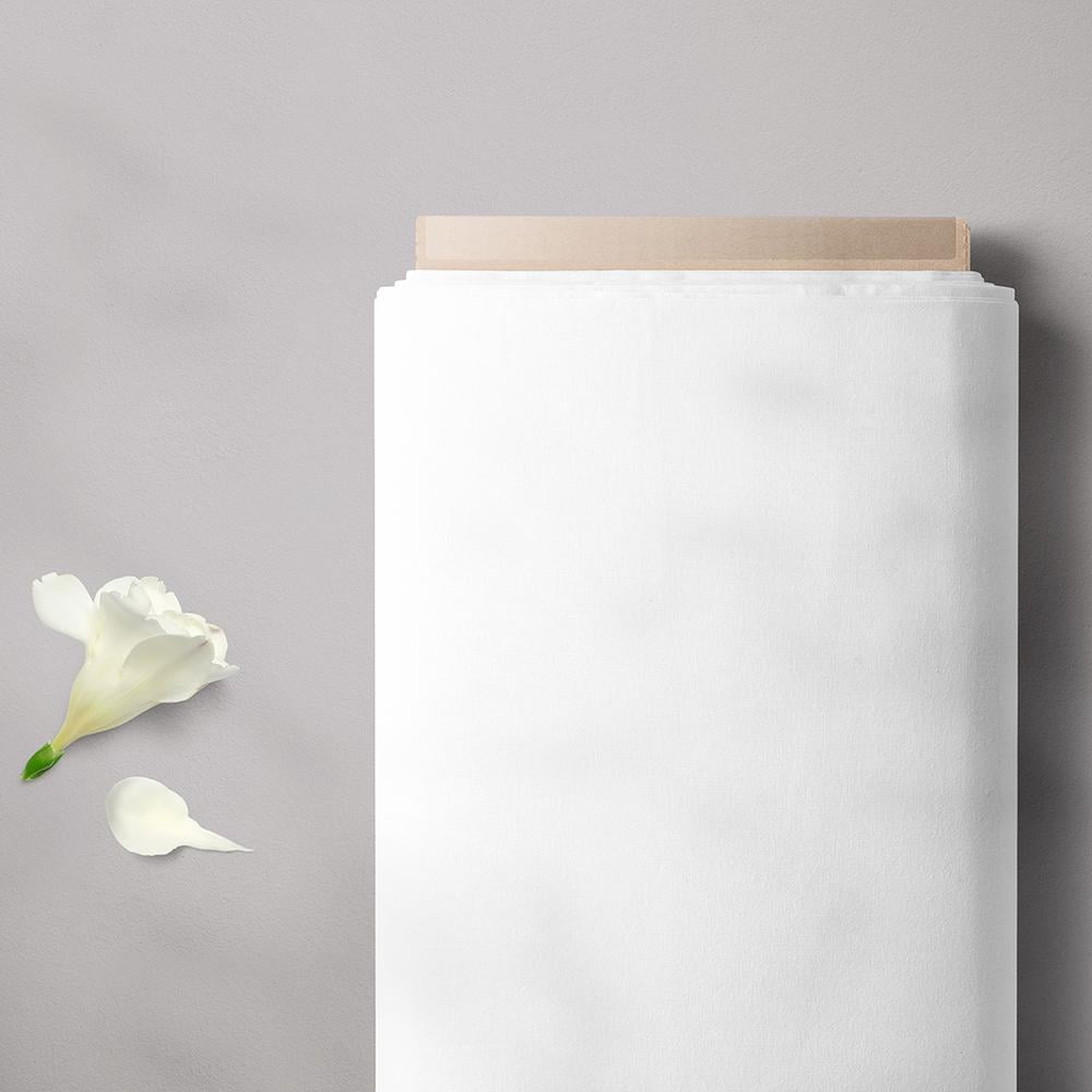 Ткань платевая штапель твил V-2 Белый (13151)