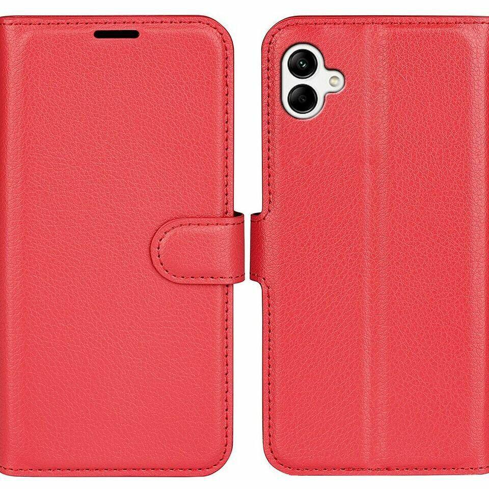 Чехол-Книжка с карманами для карт для Samsung Galaxy A04 Красный (069416)