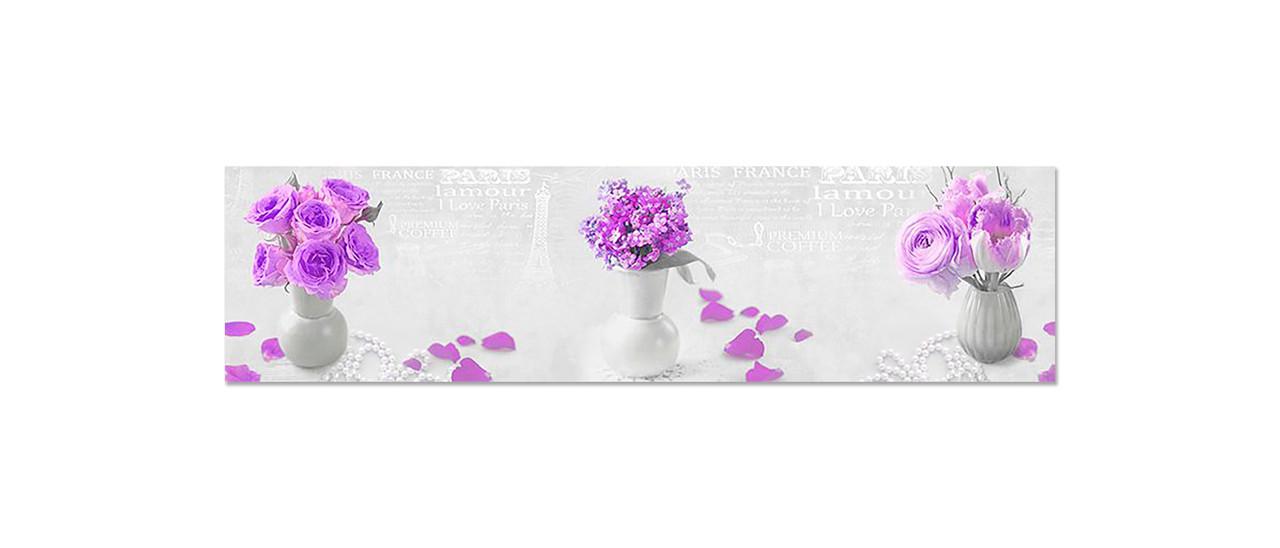 Наклейка виниловая на кухню Zatarga L'amour фиолетовый 650х2500 мм Наклейка виниловая на кухню Zatarga L'amour фиолетовый 650х2500 мм