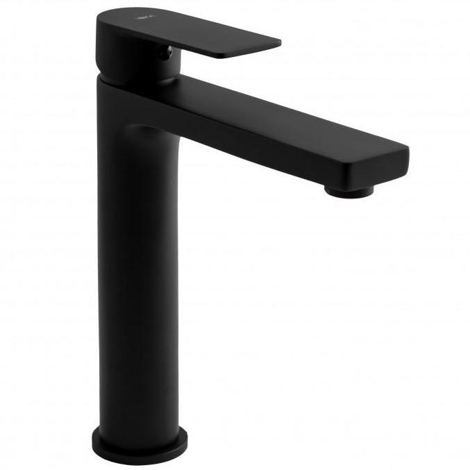 Смеситель для умывальника Yoka BU.LOLA-36-BLK высокий однорычажный Черный (243075)