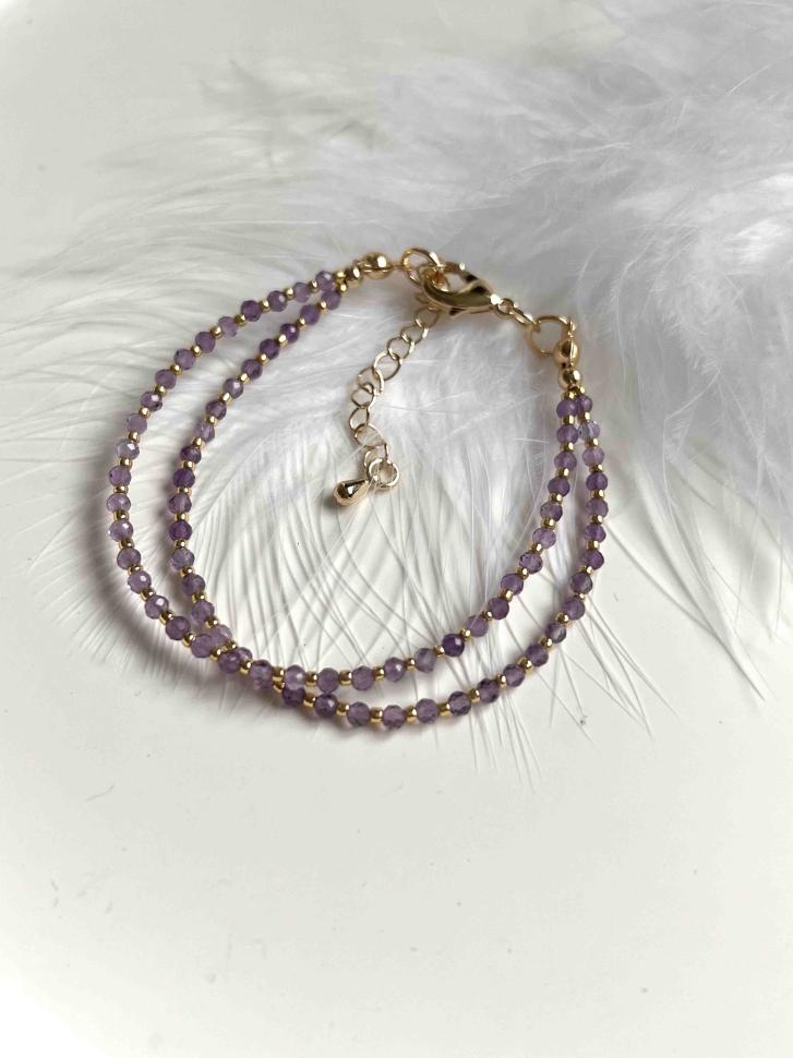 Браслет двойной из аметиста (5643)