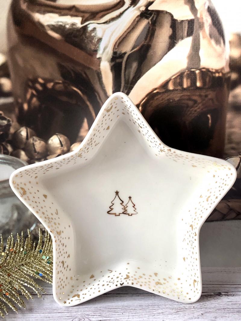 Блюдо Зимняя сказка в форме звезды 18 см (498303)