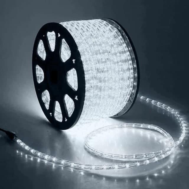 Гірлянда світлодіодна вулична дюралайт Білий 50 м прозорий шланг LED стрічка (1518249774) - фото 1