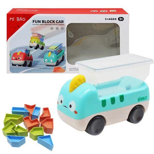 Машинка с блоками MI BAO Динозаврик Бирюзовый (228108)