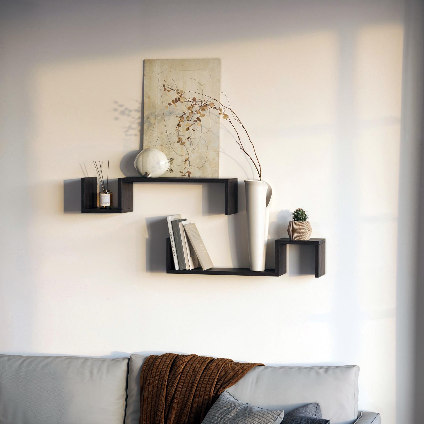 Полочка навесная Halle 65х15х15 см Венге темный (19316428) - фото 1 Полочка навесная Halle 65х15х15 см Венге темный (19316428) - фото 1