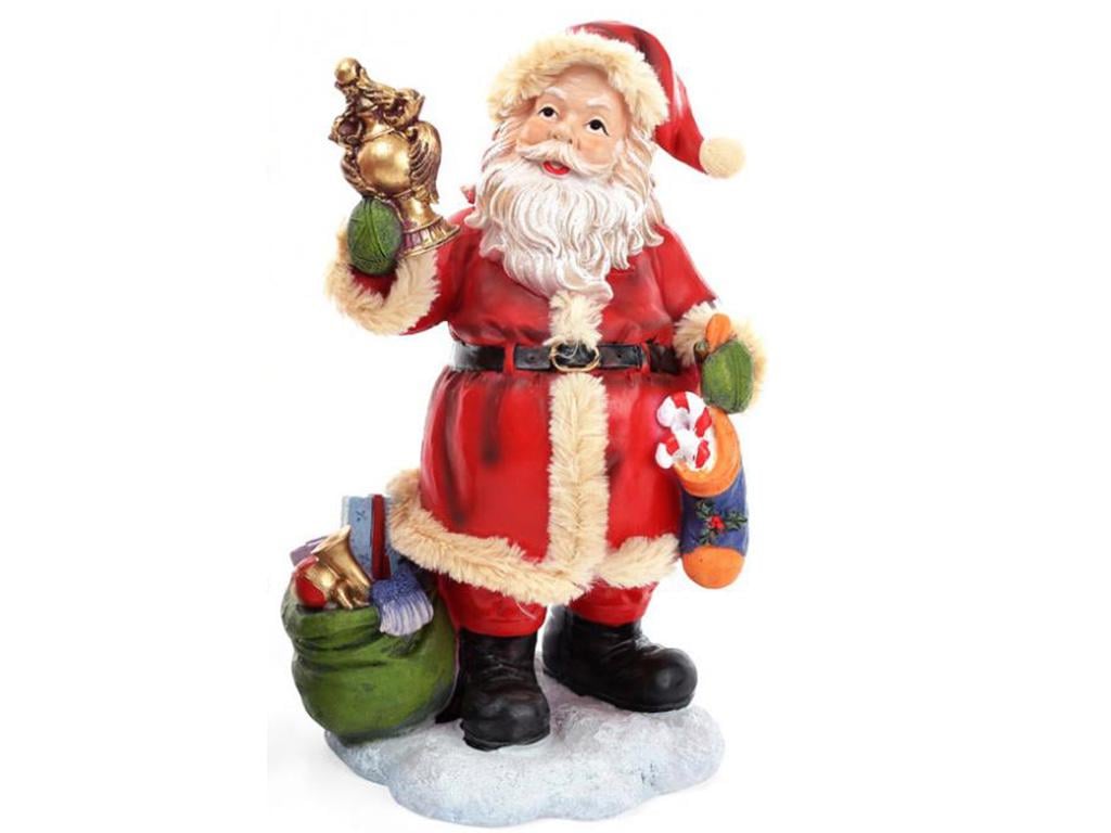 Новогодняя декоративная статуэтка Добрый Санта 28 см (BD-803-704-A1)