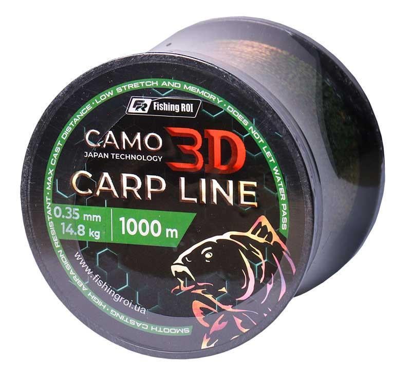Леска карповая Fishing ROI 3D 1000 м 0,28 мм Camo Green (721-100-028) Леска карповая Fishing ROI 3D 1000 м 0,28 мм Camo Green (721-100-028)