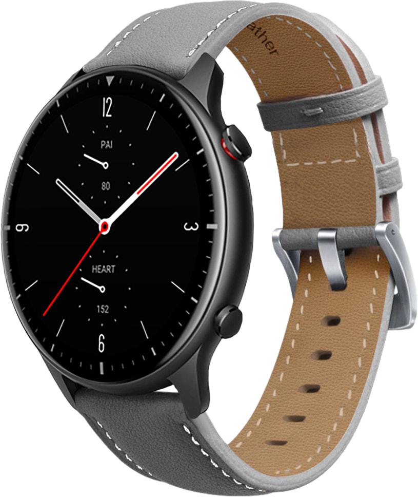 Ремешок кожаный Folsa для Amazfit GTR 2e Grey (31555-33)