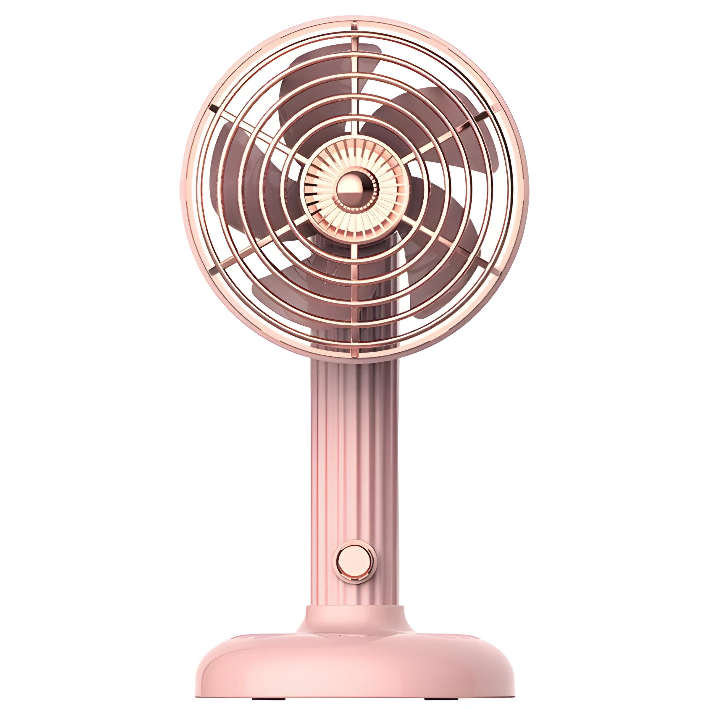 Вентилятор настольный USB Розовый (FY060)