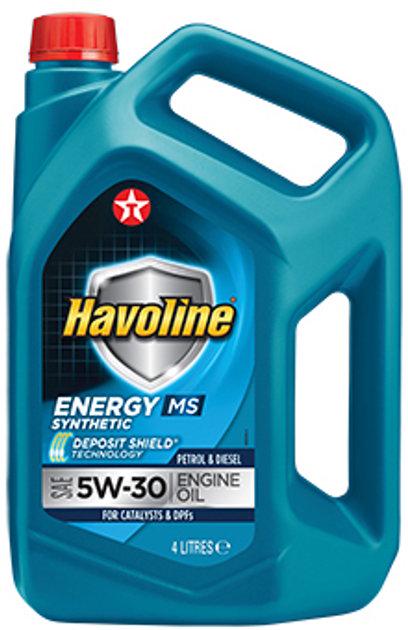 Моторное масло Texaco Havoline Energy MS A5/B5/C2 SN/CF 5W-30 4 л (801735MHE)