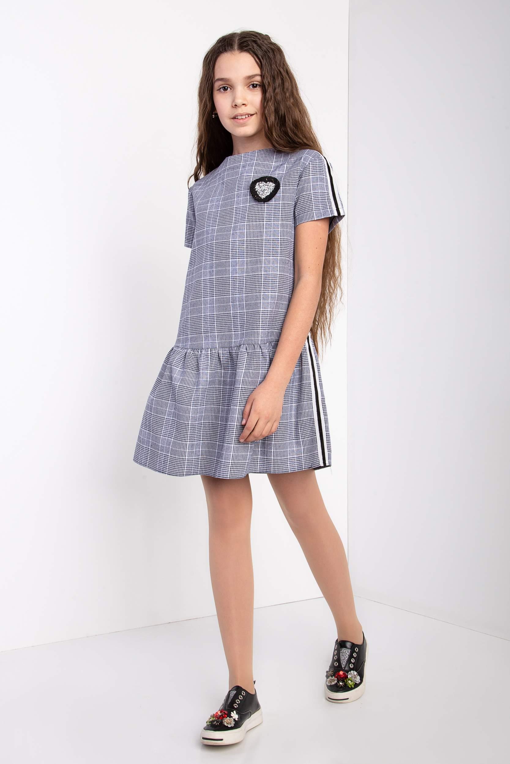 Платье праздничное на девочку подростка в клетку Diва 152 см (21180)