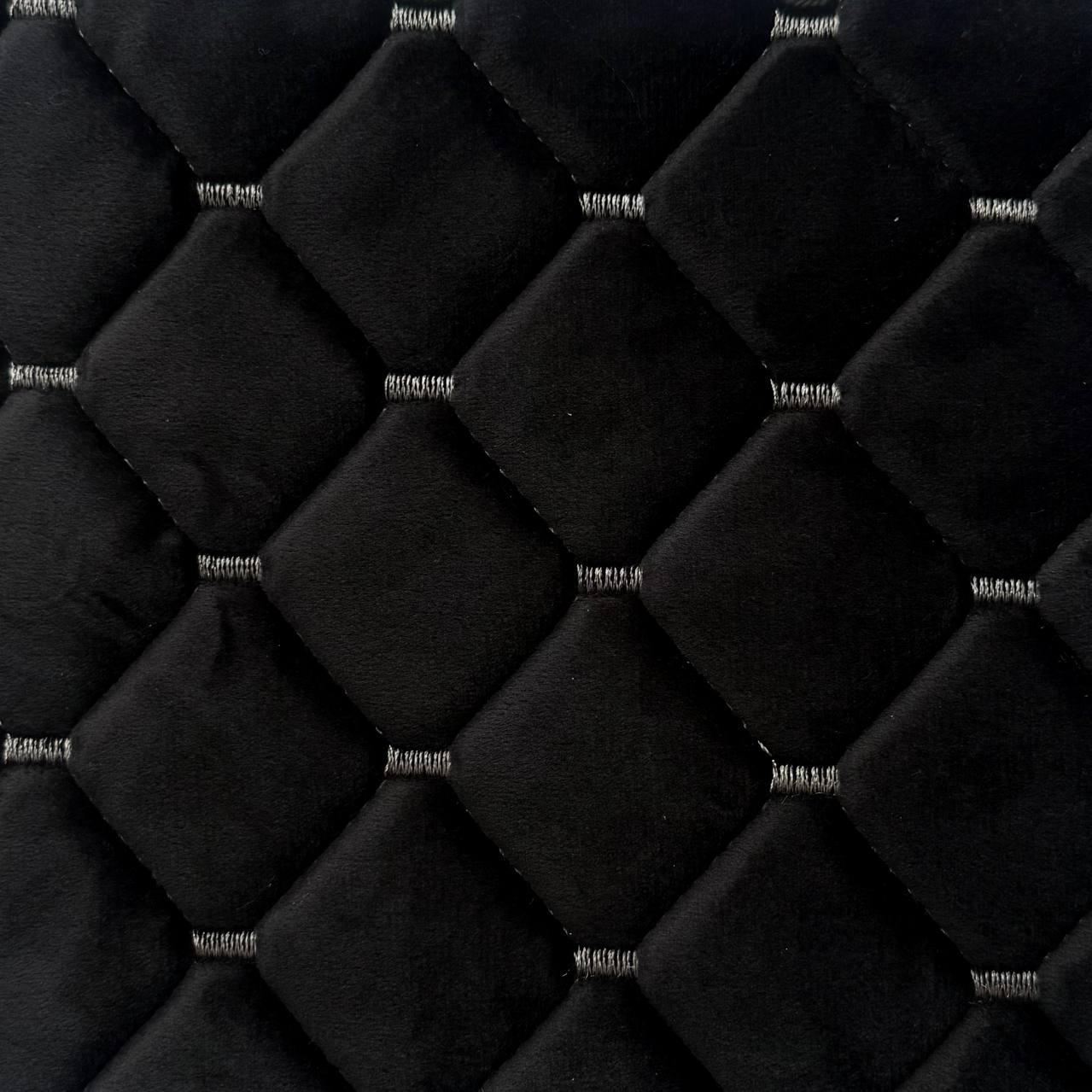 Автотканина велюр на поролоні Kora 1,4 м 1 пог. м Чорний (ww-8)