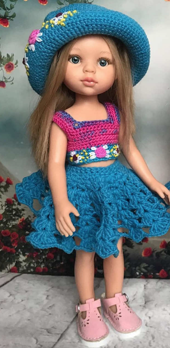 Кукла Paola Reina Мелисса в пляжном наряде винил 32 см