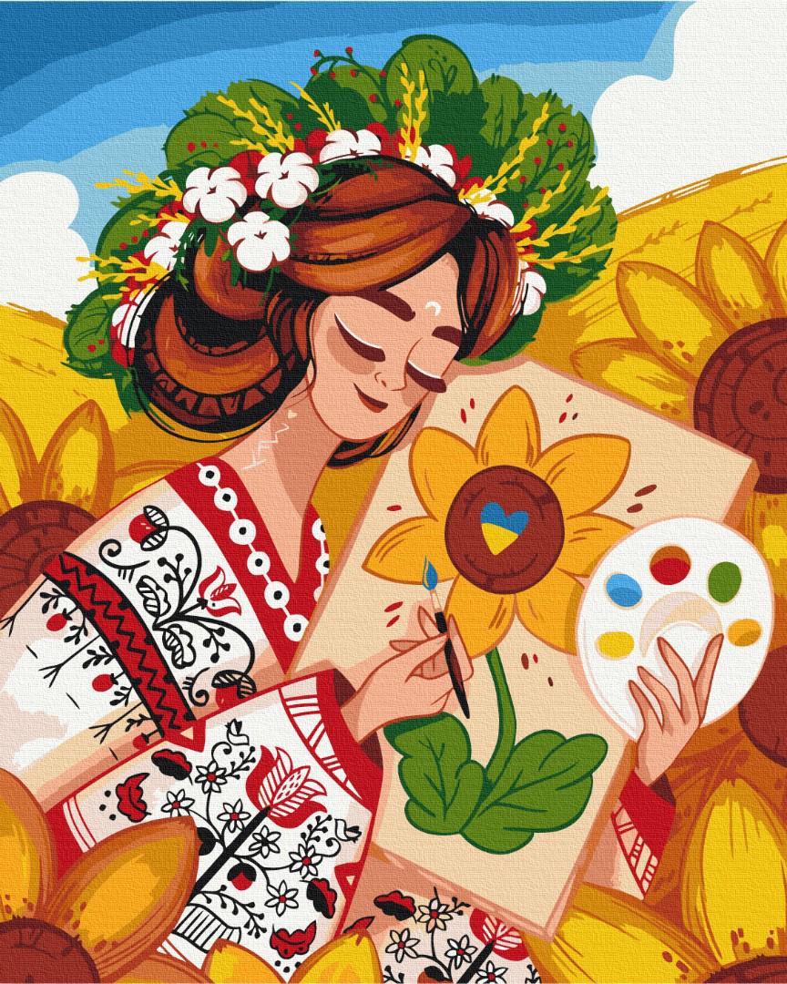 Картина по номерам Brushme Премиум Украинская творчество 40x50 см (PBS53637)