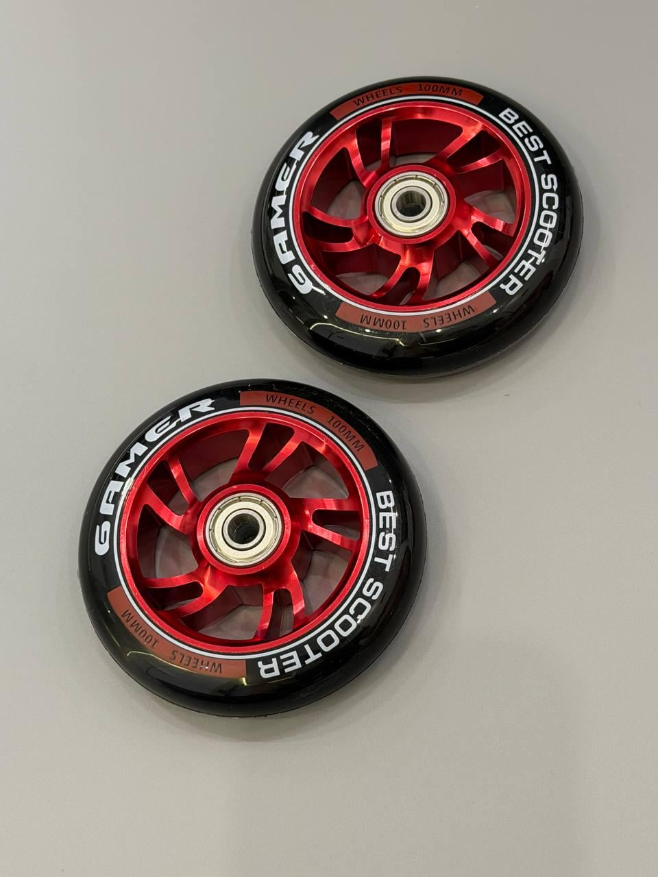 Колесики для трюкового самоката Best Scooter PU 100 мм 2 шт. Красный (WH-3001/100)
