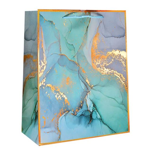 Пакет подарочный бумажный XXL Golden marble 51х72х18 см (ST01627)
