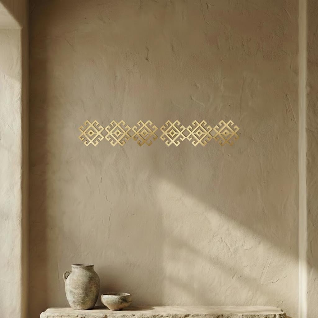 Набор Зеркальная вышиванка DFA для декора стен и мебели 2 шт. Золотой (YA00103-1-G)