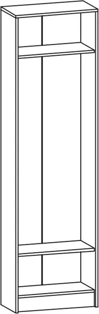 Шкаф Мебель-Сервис 2Д Орион Дуб самоа/Белый матовый (26859628) - фото 2 Шкаф Мебель-Сервис 2Д Орион Дуб самоа/Белый матовый (26859628) - фото 2