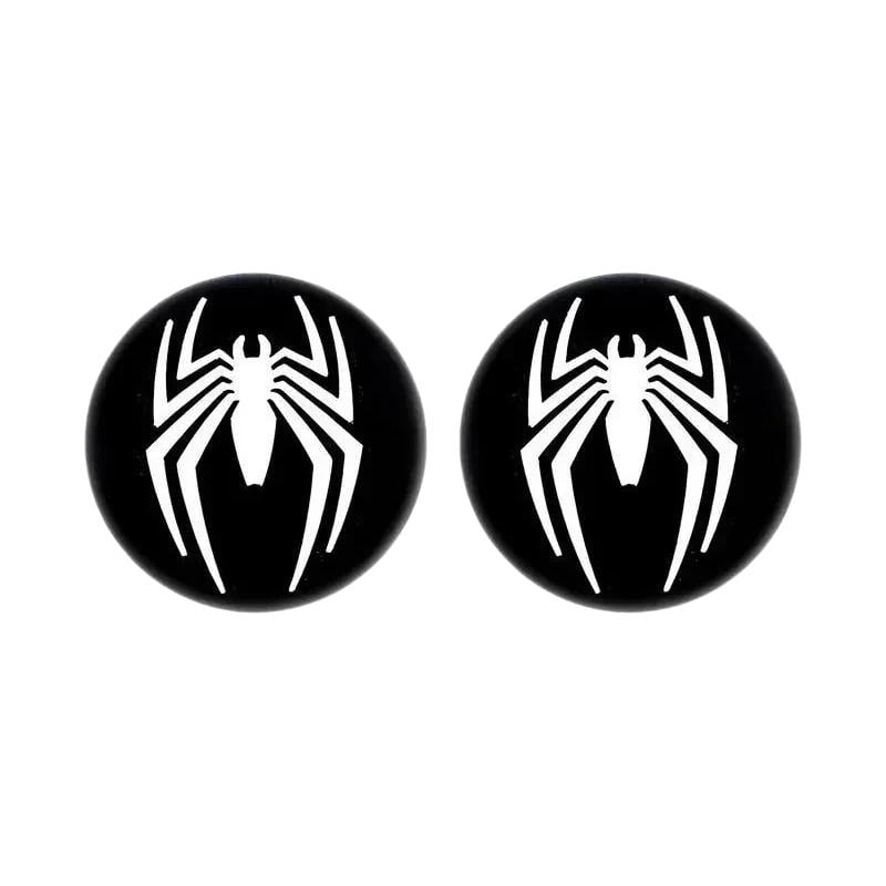 Наклейки силиконовые Rondaful для геймпадов Ps5/Ps4/Xbox/Switch Pro 2 шт. Spider Black/White