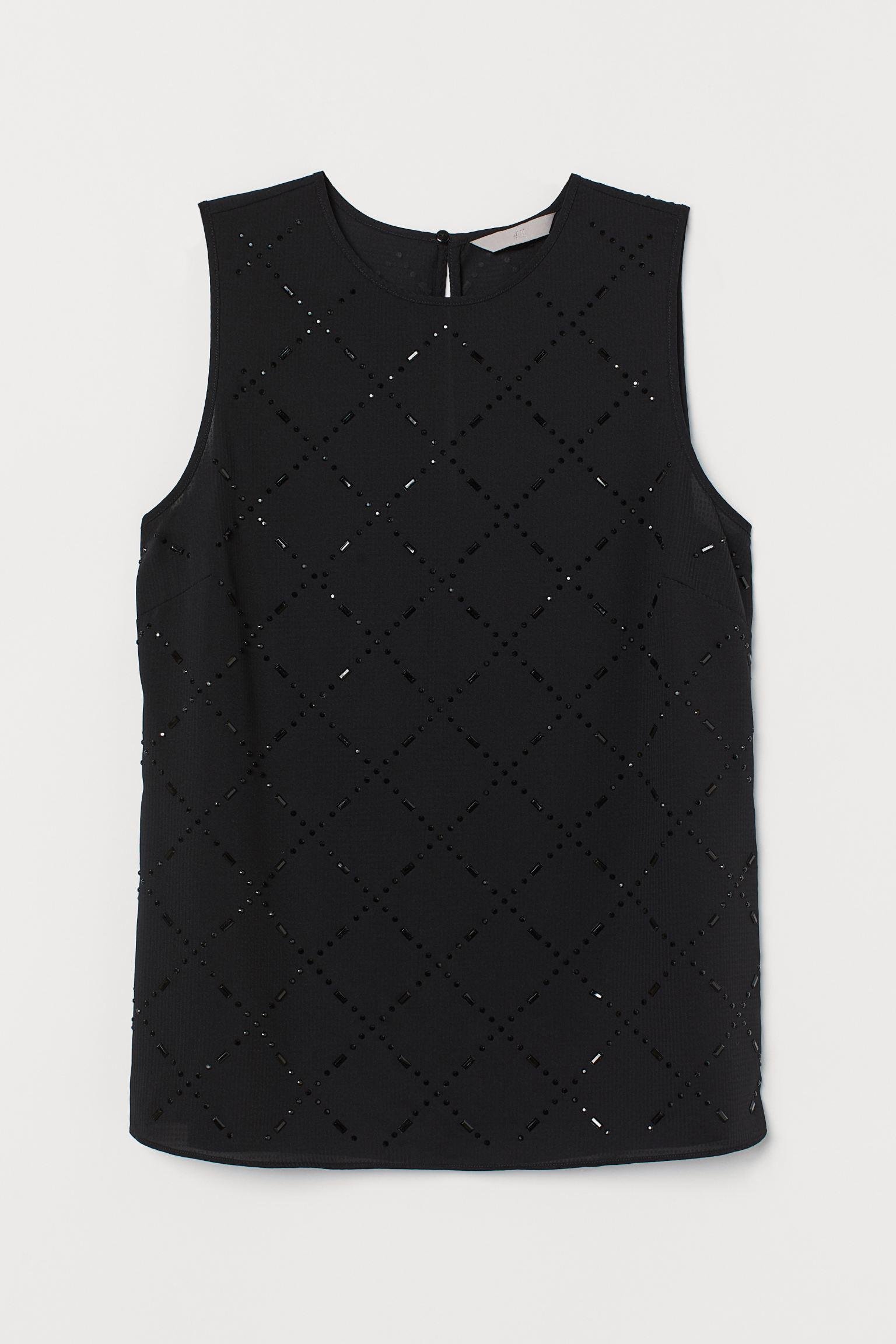 Блуза без рукава р. 32 Черный (7858270log)