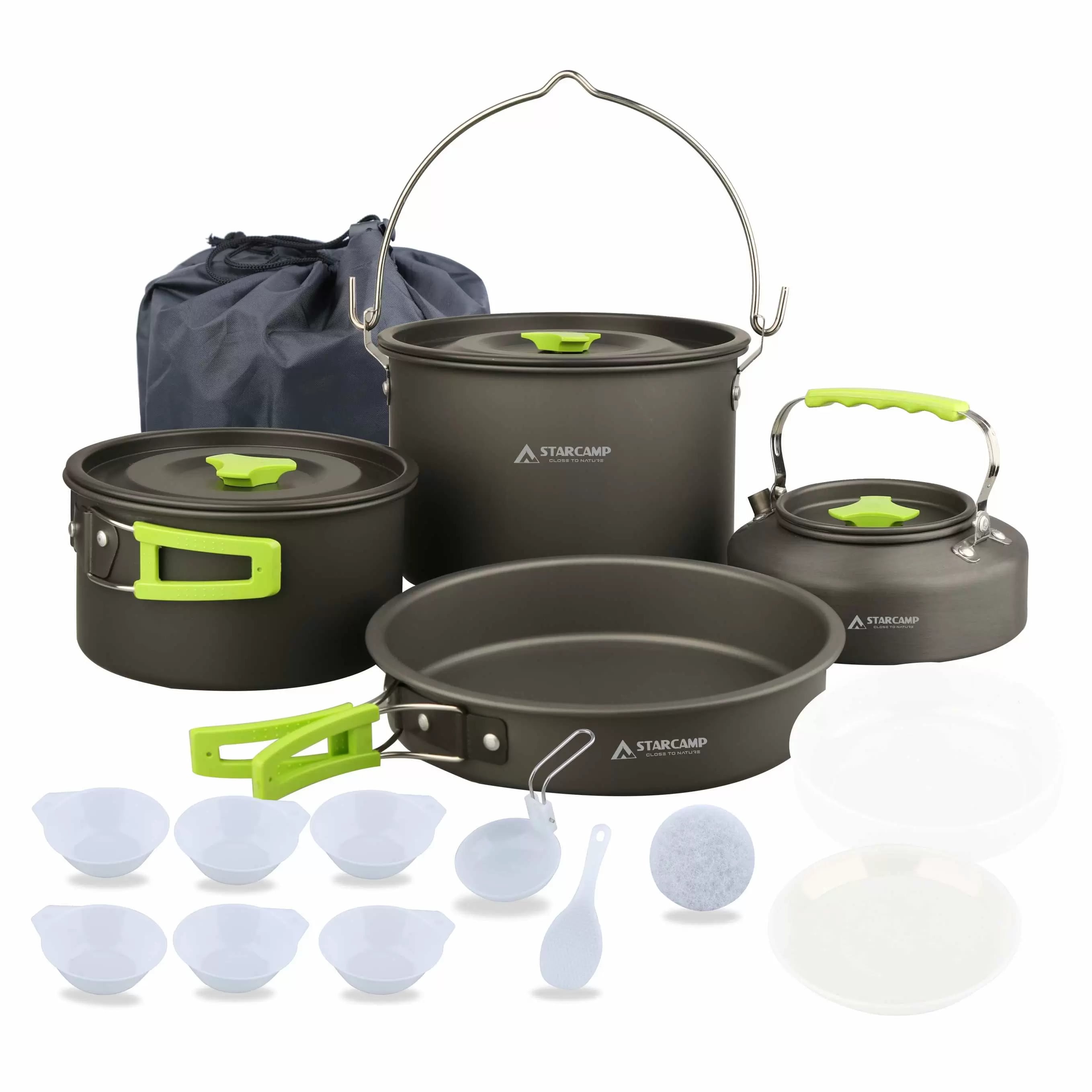 Набор посуды туристической Starcamp HX-CK08 Cookware set 2-3 Black (SC134) Набор посуды туристической Starcamp HX-CK08 Cookware set 2-3 Black (SC134)