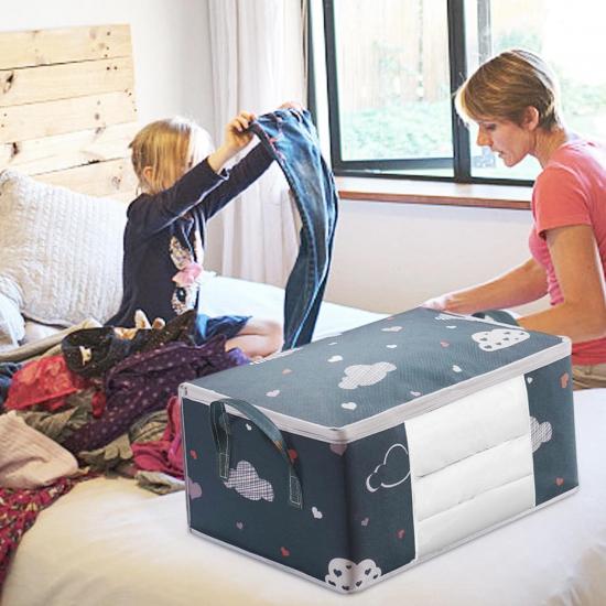 Органайзер для хранения вещей/одеял/подушек 55х35х25 см Grey (128212) - фото 2 Органайзер для хранения вещей/одеял/подушек 55х35х25 см Grey (128212) - фото 2