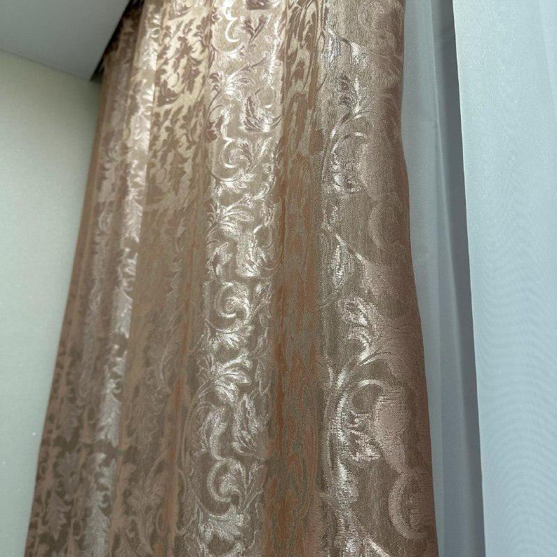 Шторы Севилья жаккардовые 1,5х2,7 м 2 шт. Пудровый - фото 7 Шторы Севилья жаккардовые 1,5х2,7 м 2 шт. Пудровый - фото 7