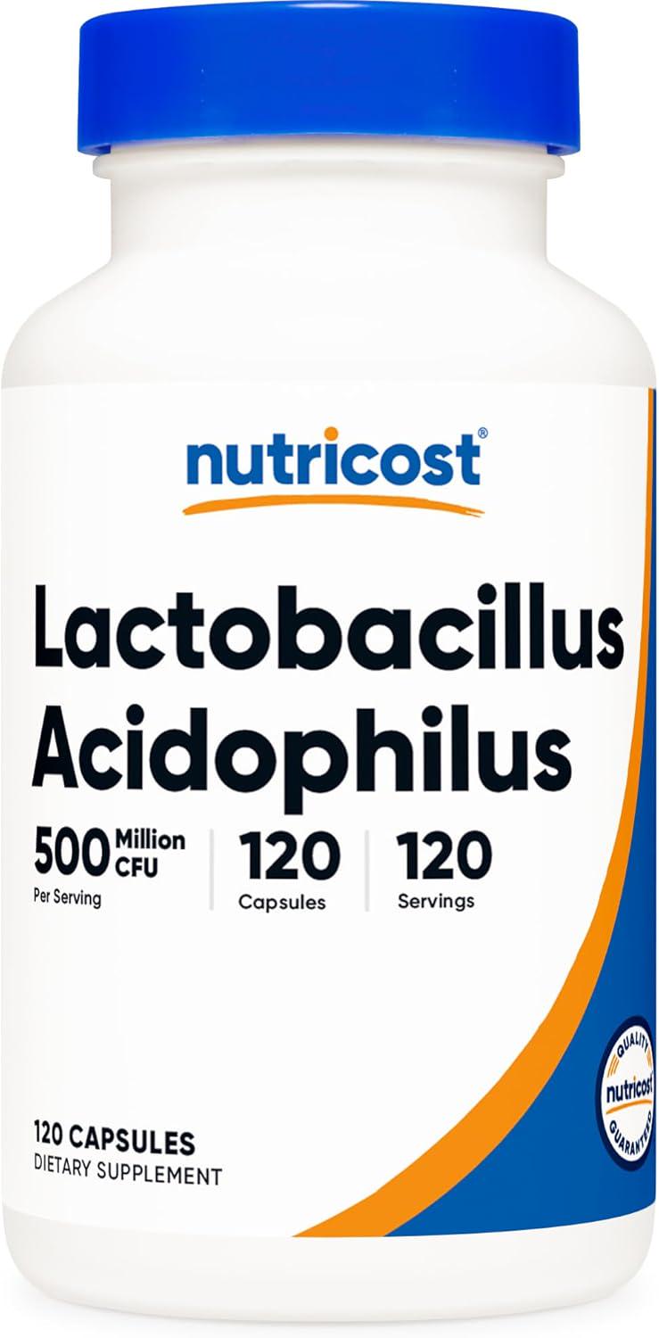 Пробиотик Nutricost Lactobacillus Acidophilus 120 кап. 50 мг 500 Миллион CFU